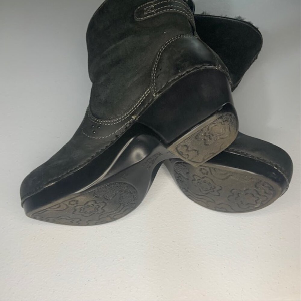Dansko Stormy Leather Shearling Lined Clog Boots Cabin Core Size EU 37 US 6.5- 7 - Picture 9 of 11
